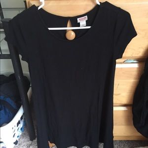 Black target dress